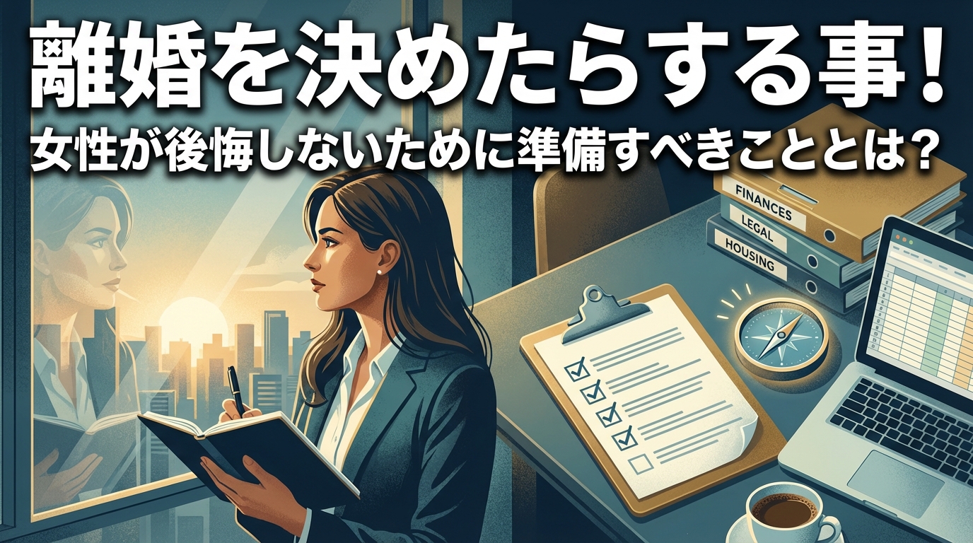離婚を決めたらする事！女性が後悔しないために準備すべきこととは？