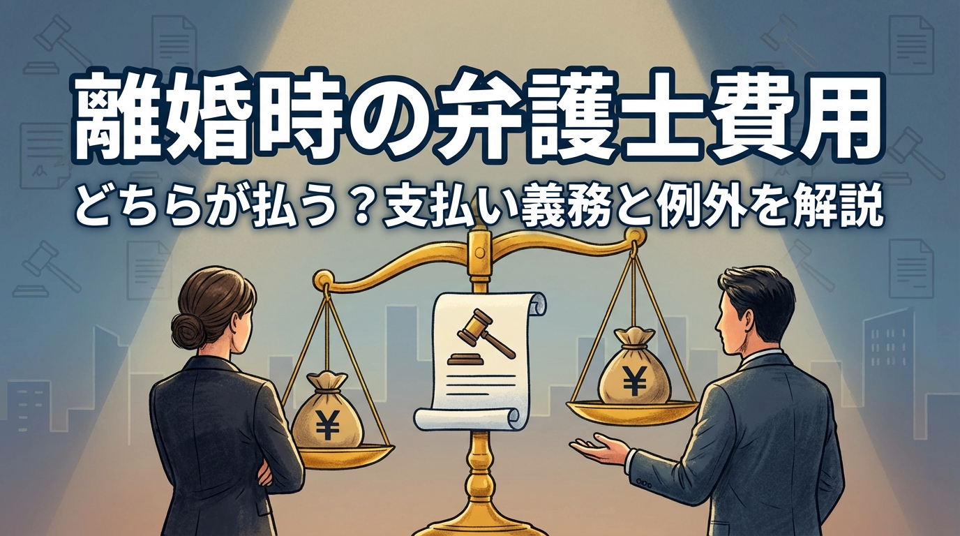 離婚する場合の弁護士費用はどちらが払うことになるのでしょうか？