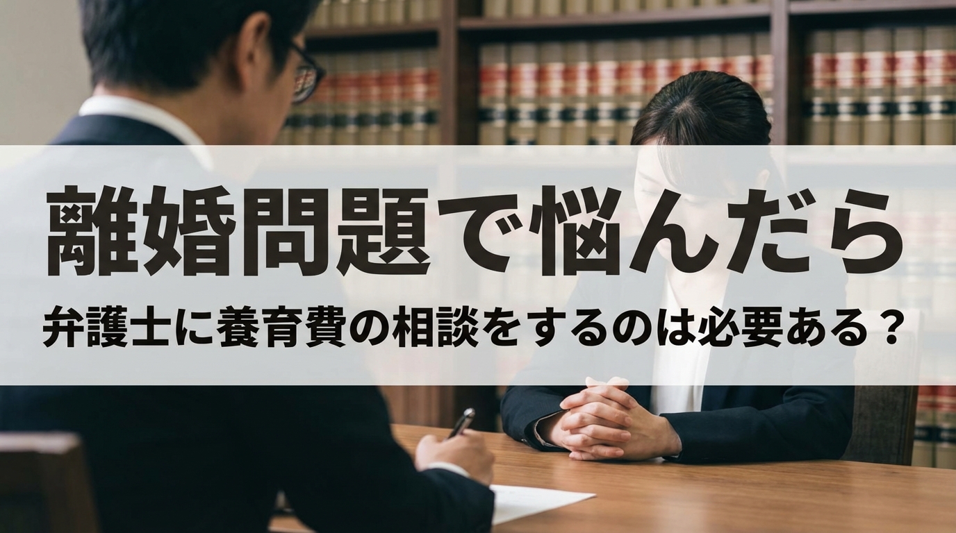 離婚問題で悩んだら弁護士に養育費の相談をするのは必要ある？