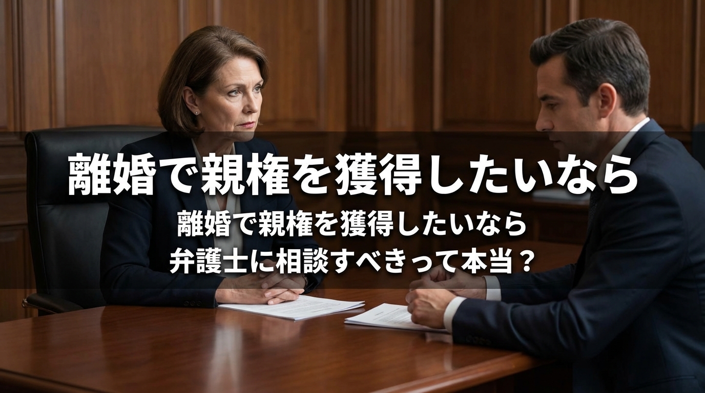 離婚で親権を獲得したいなら弁護士に相談すべきって本当？