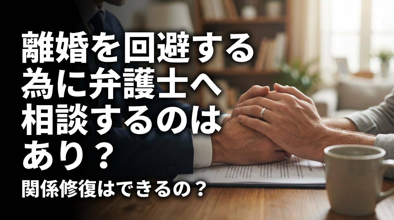 離婚を回避する為に弁護士へ相談するのはあり?関係修復はできるの?