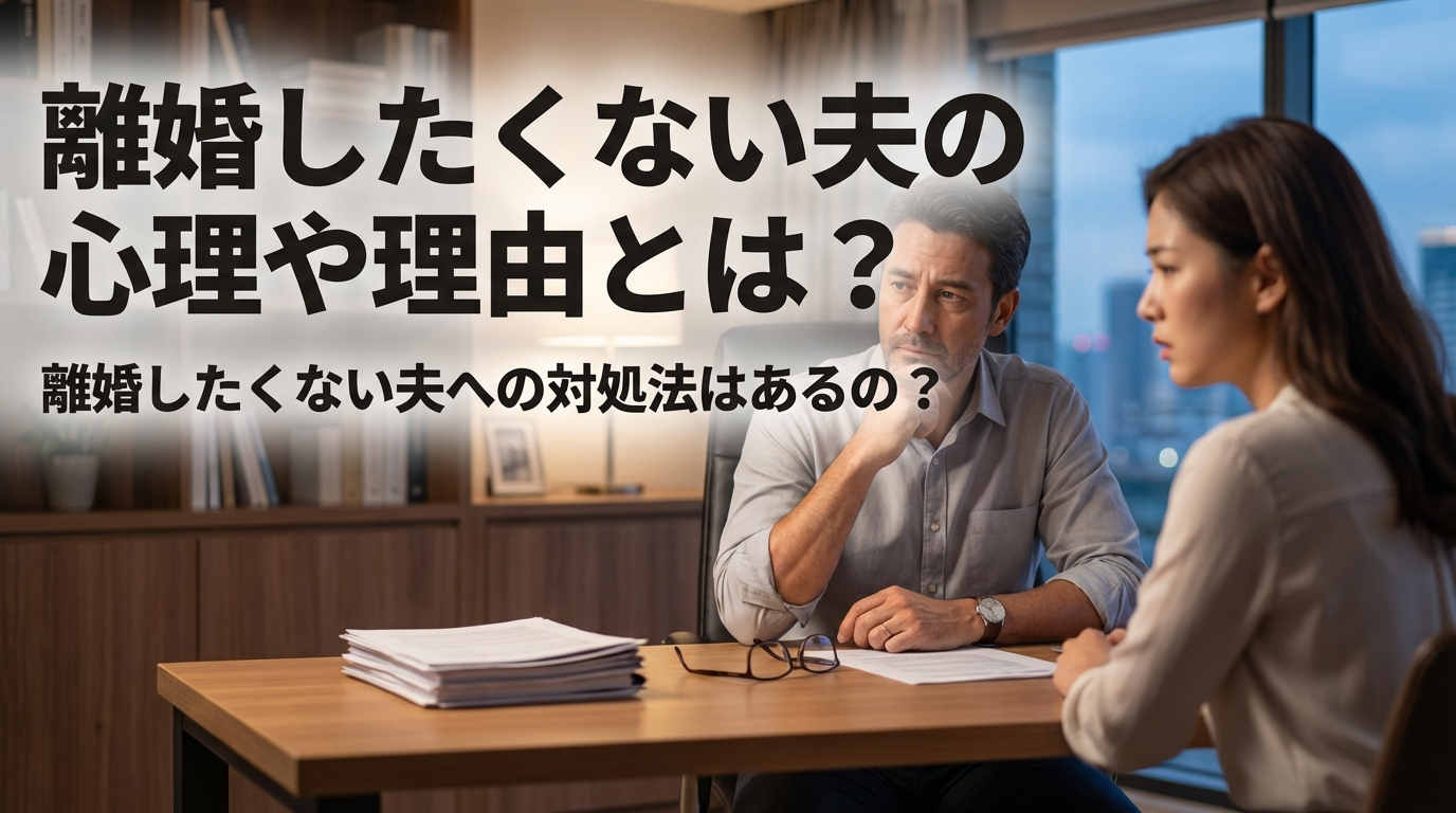離婚したくない夫の心理や理由とは？離婚したくない夫への対処法はあるの？