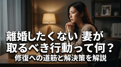 離婚したくない妻が取るべき行動って何？修復への道筋と解決策を解説