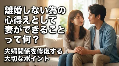 離婚しない為の心得えとして妻ができることって何？夫婦関係を修復する大切なポイント