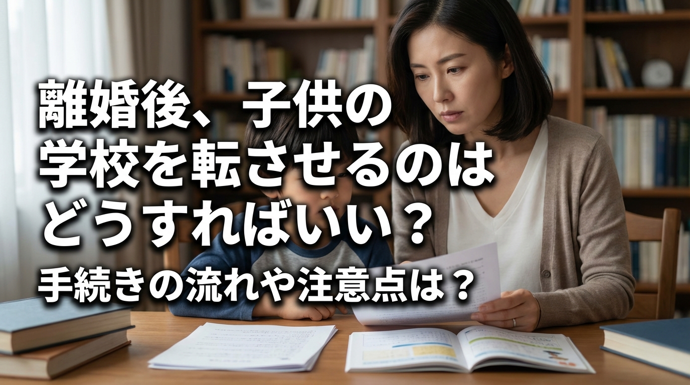 離婚後、子供の学校を転校させるのはどうすればいい？手続きの流れや注意点は？
