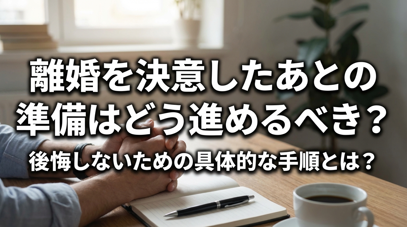 離婚を決意したあとの準備はどう進めるべき？後悔しないための具体的な手順とは？