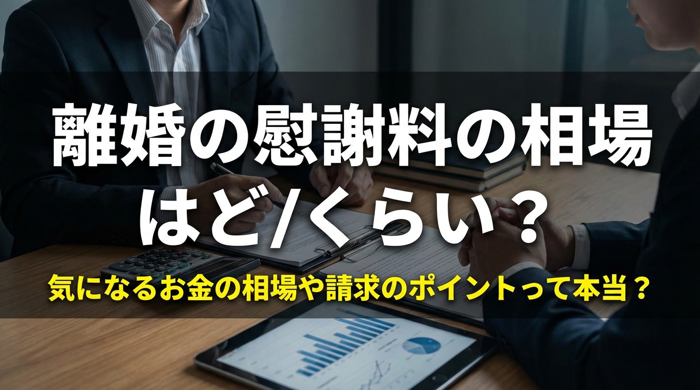 離婚の慰謝料の相場はどのくらい？気になるお金の相場や請求のポイントって本当？