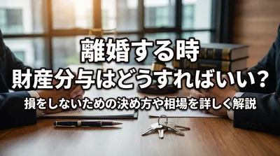 離婚する時 財産分与はどうすればいい？損をしないための決め方や相場を詳しく解説