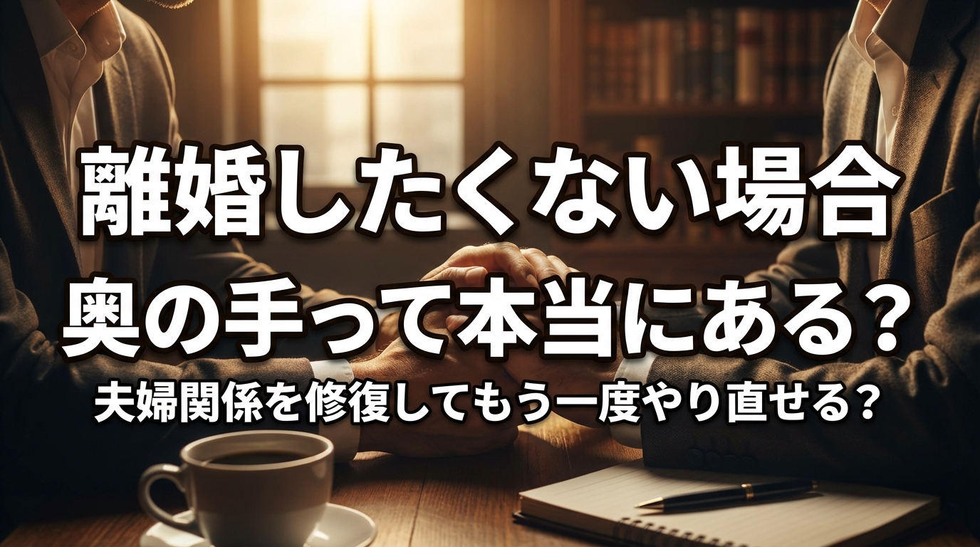 離婚したくない場合 奥の手って本当にある？夫婦関係を修復してもう一度やり直せる？