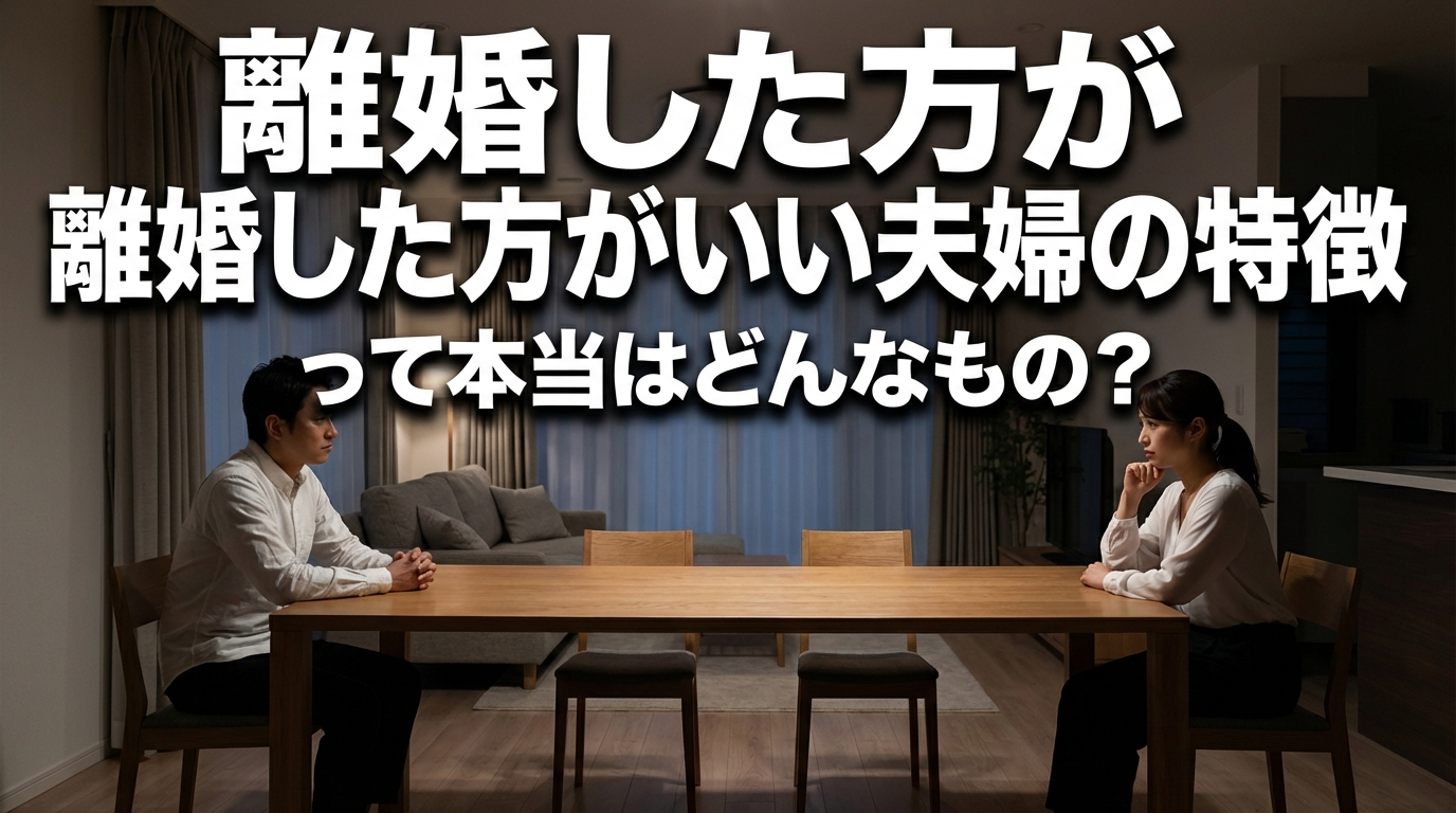 離婚した方がいい夫婦の特徴って本当はどんなもの？