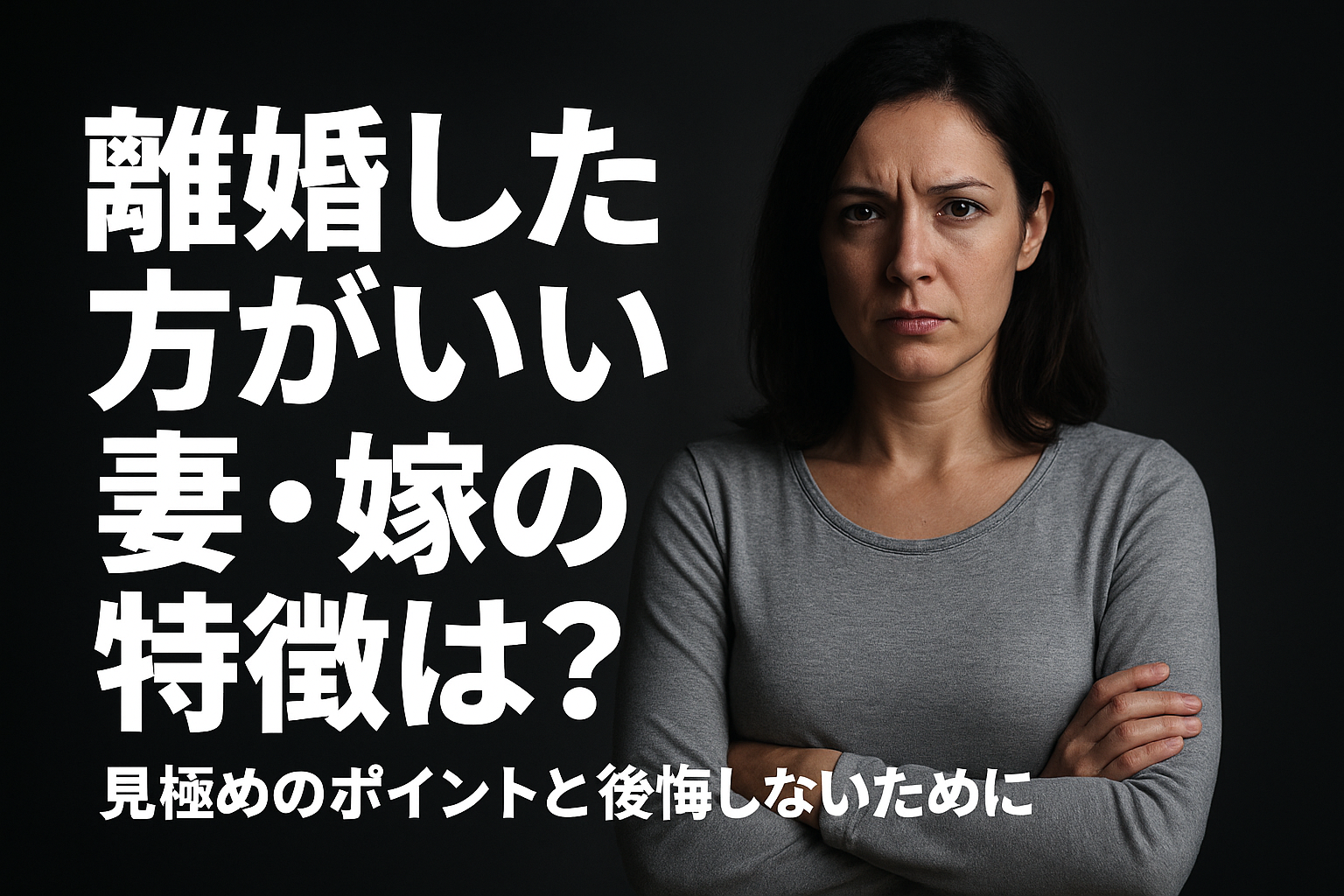 離婚した方がいい妻・嫁の特徴は？見極めのポイントと後悔しないために