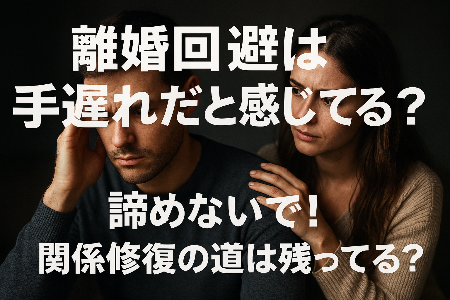 離婚回避は手遅れだと感じてる？諦めないで！関係修復の道は残ってる？