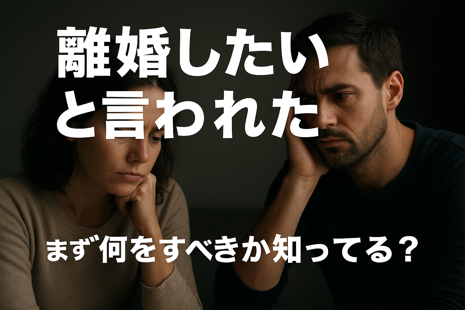 離婚したいと言われたら、まず何をすべきか知ってる?