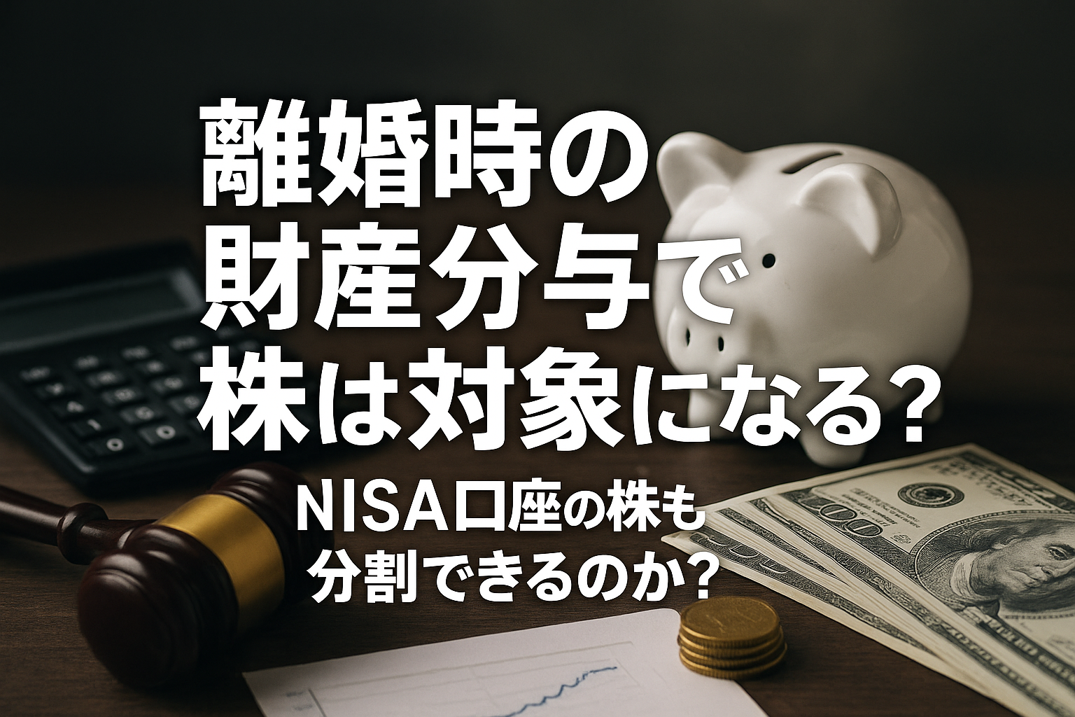 離婚時の財産分与で株は対象になる？NISA口座の株も分割できるのか？